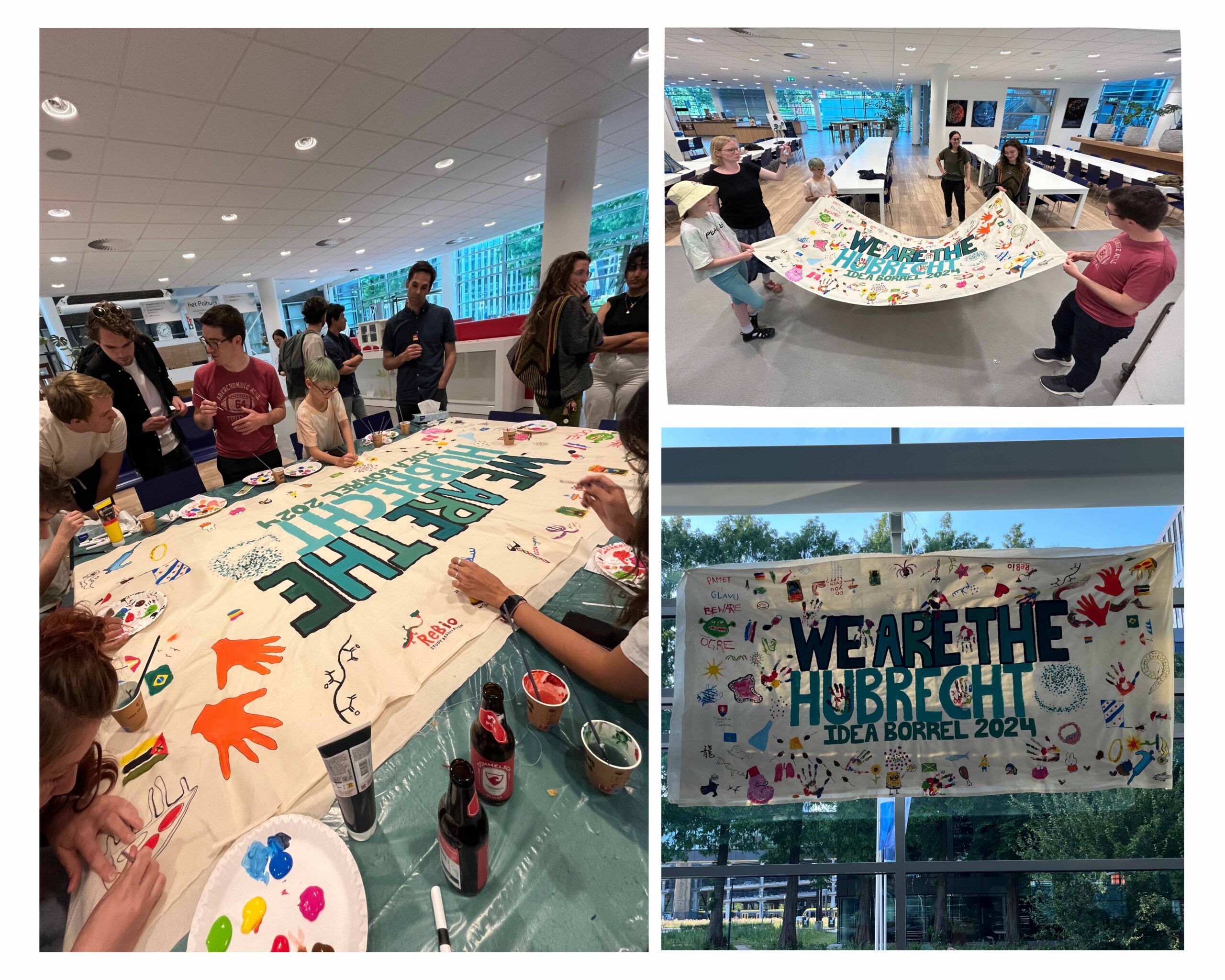 Picture collage of the event to celebrate diversity at the Hubrecht Institute